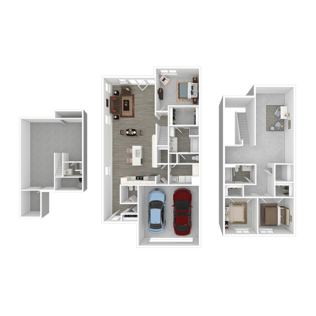 Floor plan 2 bedroom - Luxe at Pepper Pike