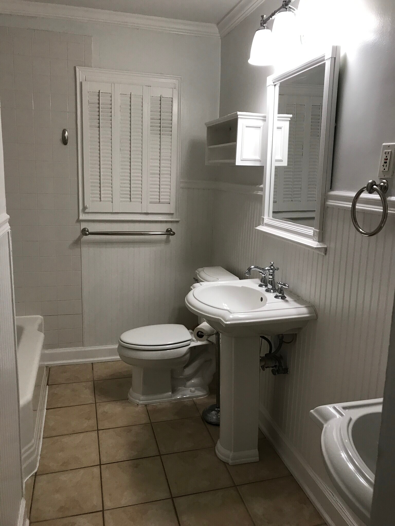 Bathroom with double vanity, bathtub and shower - 633 Clairmont Cir