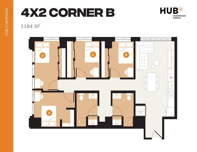 4x2 Corner B - Hub Champaign