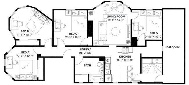 Building Photo - Room in Shared 4 bed/1 bath home