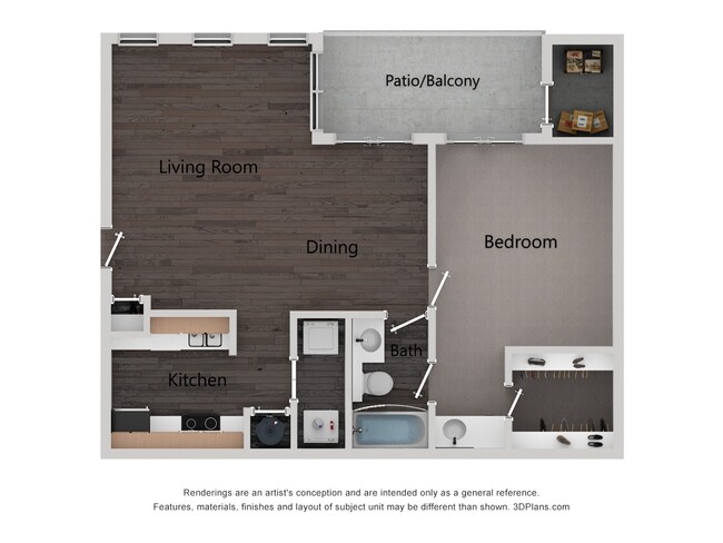 Floorplan - The Magnolia Apartments