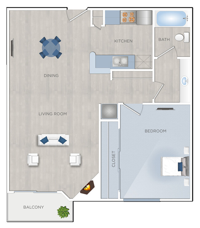 Floorplan - Chelsea Court Apartments