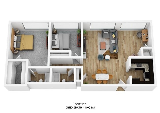 Floorplan - Schoolhouse Flats Apartments