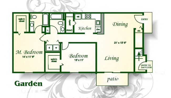 Floorplan - Shadowmoss Pointe Apartments and Townhomes