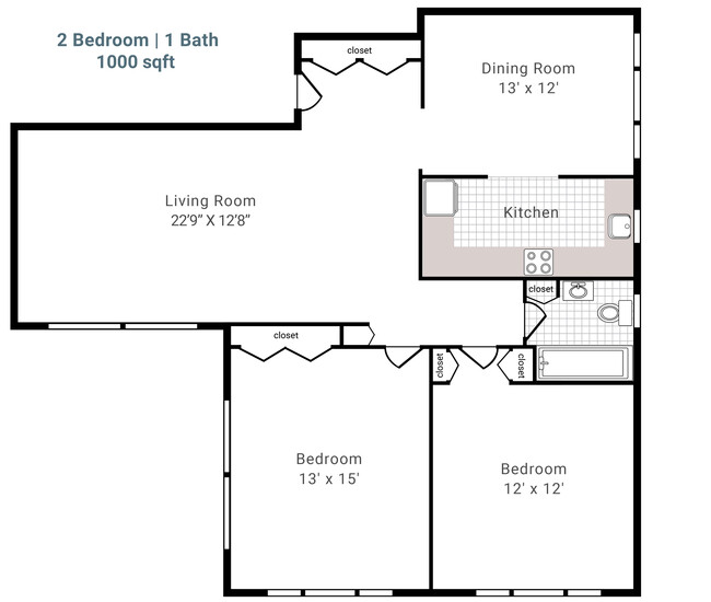 2B1BA - 429 Apartments