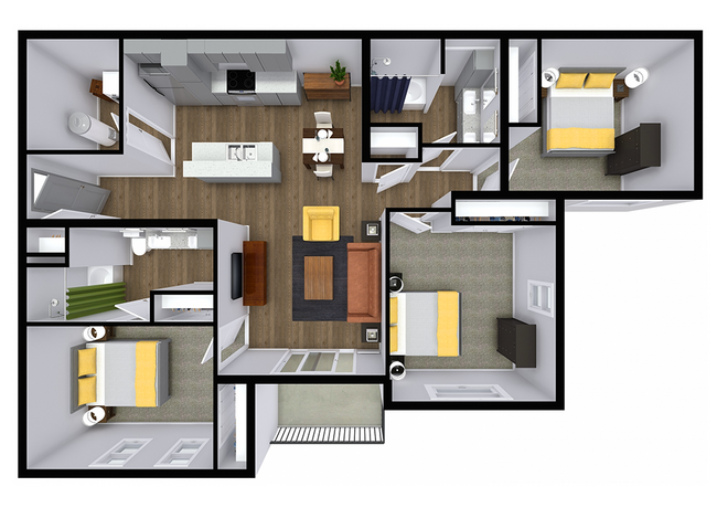 Floorplan - The Court at Sandstone Apartments