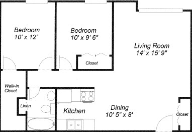 2BR/1BA - Viking Terrace Apartments