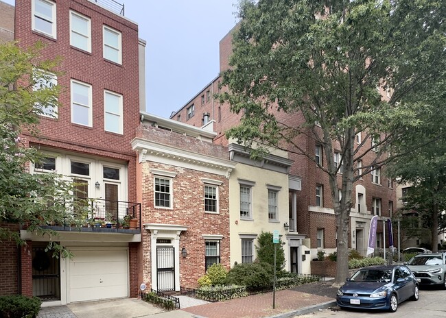 The front of the historic, charming Cooper Houses - 2529 K St NW