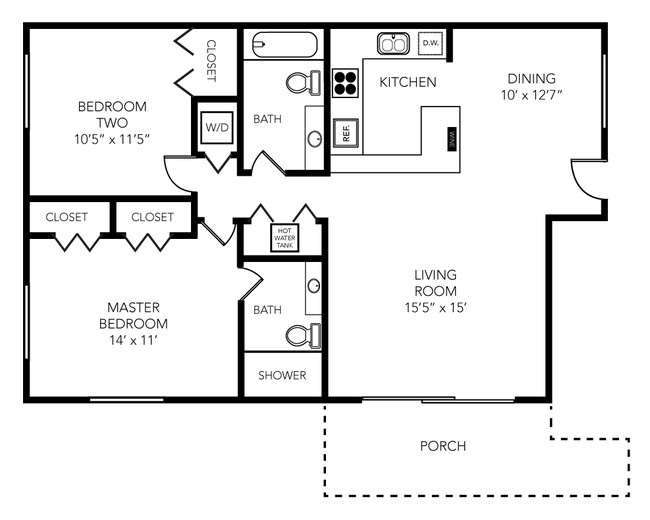 Floorplan - El Mar Apartments