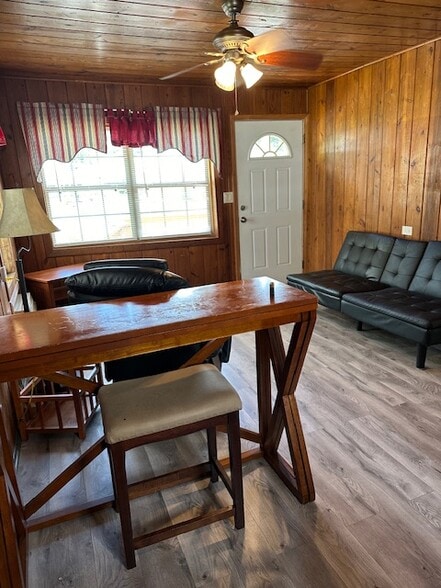 Comfortable living area with charming cottage character (note: home rented unfurnished) - 2854 Tindel Camp Rd