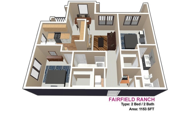 2 BED / 2 BATH - Fairfield Ranch