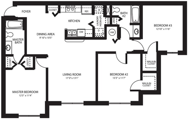 Floorplan - Clear Harbor Apartments