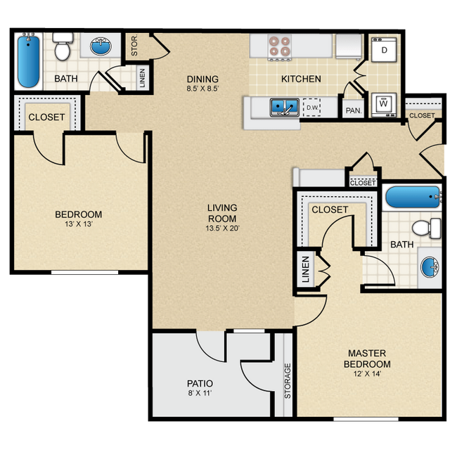 2 Bed/2 Bath - The Redland