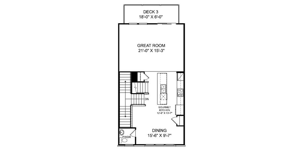 Second floor floor plan - 3717 Ambrose Hills Rd