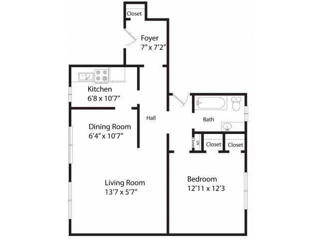 Floorplan - Wedgwood Apartments