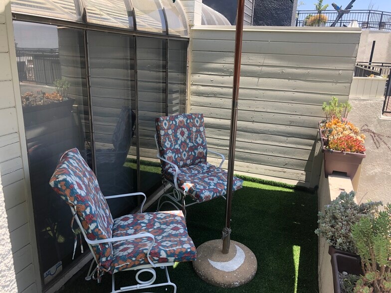 Outside rooftop sitting area - 1412 N Crescent Heights Blvd