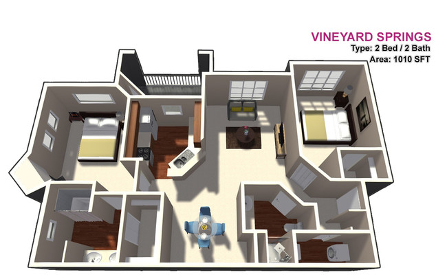 2 BED / 2 BATH - Vineyard Springs