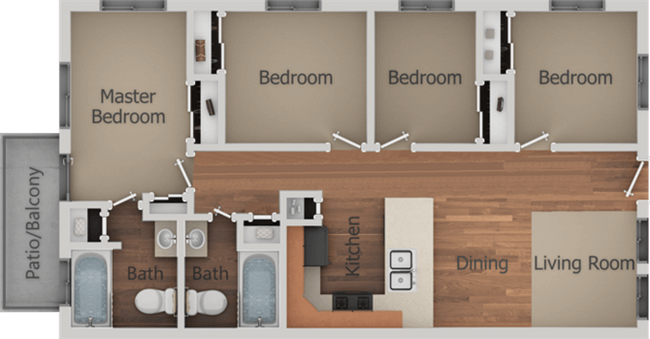 Floorplan - Creekside Villas Apartments