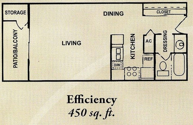 Efficiency - Forest Ridge Apartments