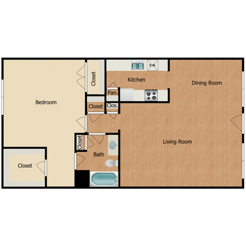 Floorplan - Ventana at Valwood Apartments