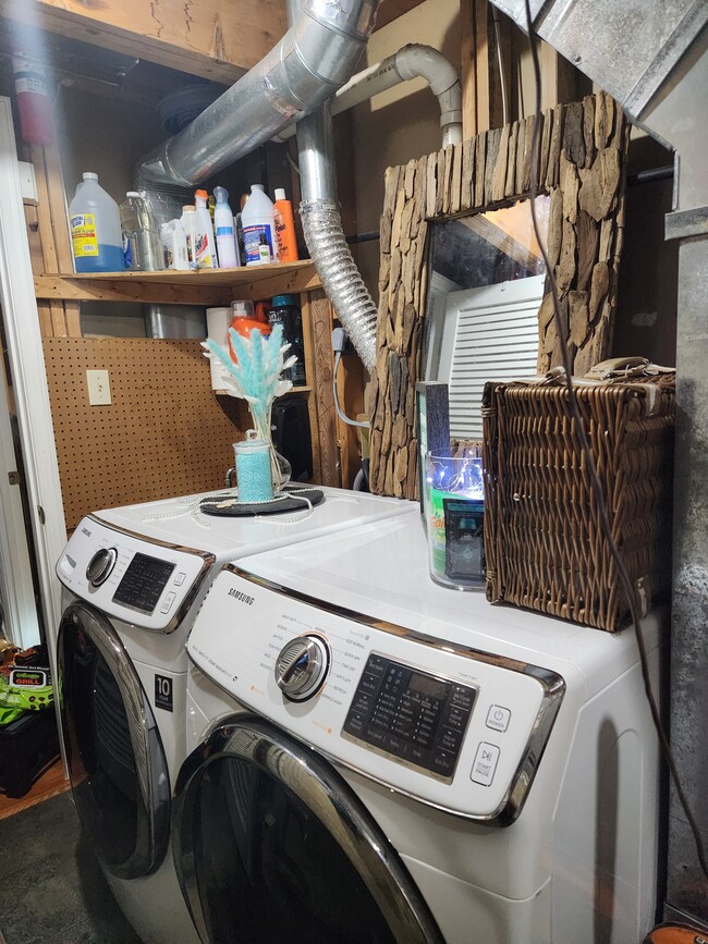 Laundry Room with European style washer and dryer and deep freezer - 3411 Lindenwood Dr