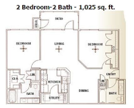 2 Bedroom-2 Bath - Southpark Ranch