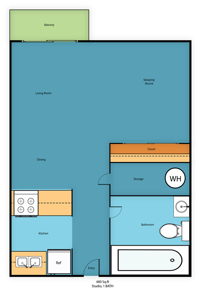 Floorplan - Park 212 Apartment Homes