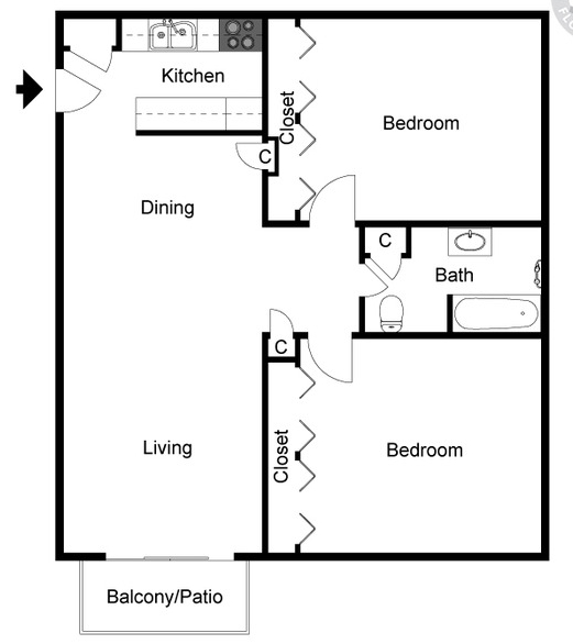 2x1 sqft 918 - ASHTON PLACE APARTMENTS