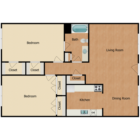 Floorplan - Ventana at Valwood Apartments