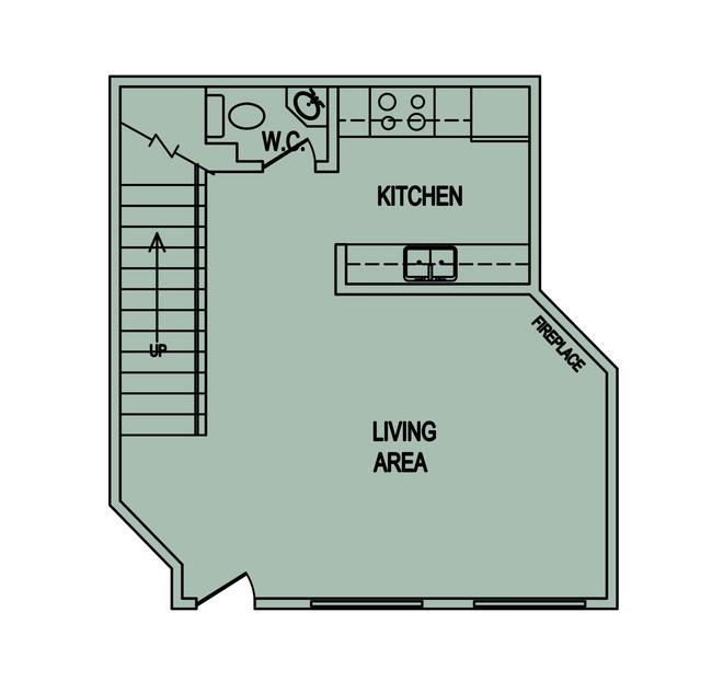 Floorplan - Warner Courtyard Apartments