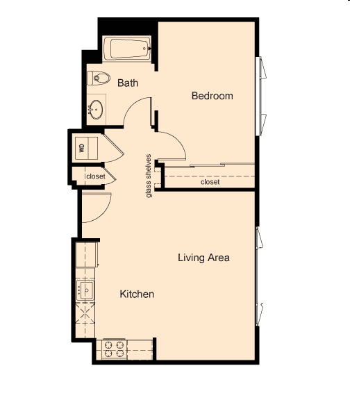 1BR/1BA - One Ecker Place