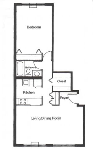 1BR/1BA - Center Court Gardens