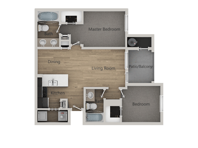 Floorplan - Parc on 5th Apartments & Townhomes