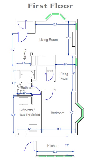 1st Floor - Apt 3 - 523 E State St