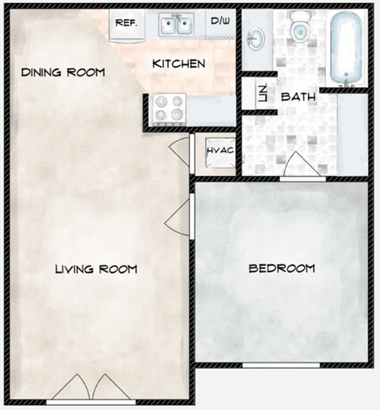 1x1 - Beltline Villas Apartments