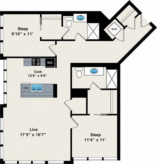 Floorplan - Reside on Green Street