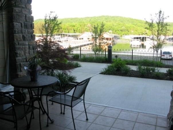 Patio view which overlooks Waterside Marina. - 426 Waterside Cir