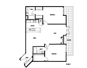 Plan 1 - The Bellevue Pasadena