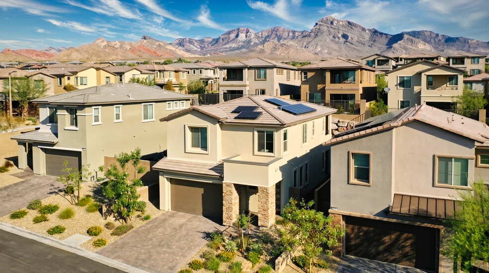 View of the home and surrounding Red Rock canyon - 12412 Shoreline Echo Ave