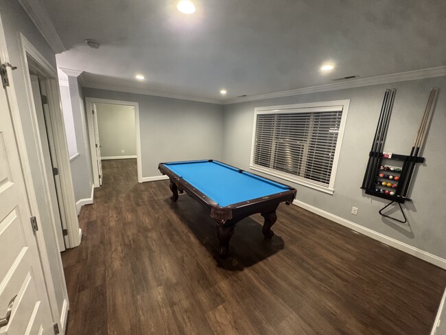 Newly felted billiard table in upstairs walkway room - 9 Allen Ave