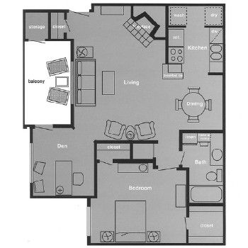 Floorplan - Tanglewood Apartments