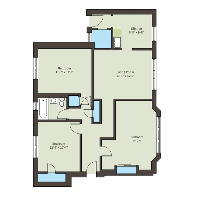 Floorplan - 5034-5046 S. Woodlawn Avenue