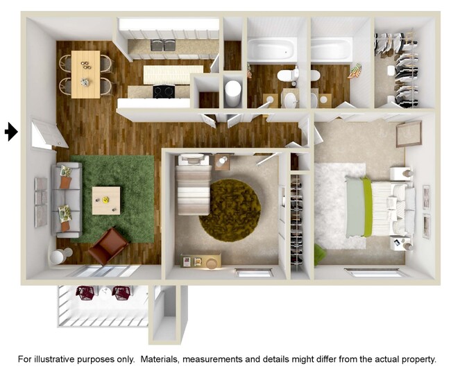 2BR/2BA - The Grove at Lyndon