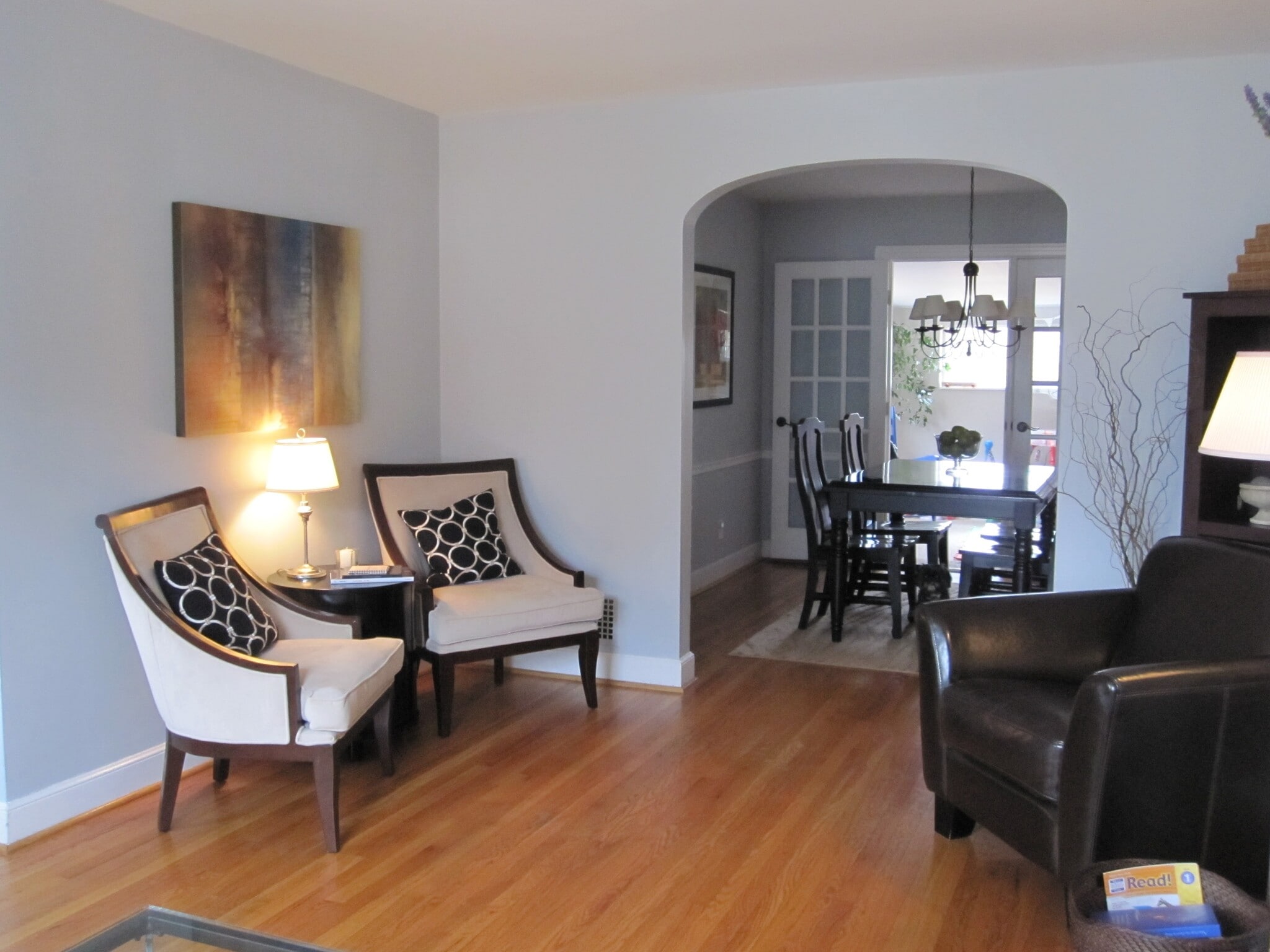 Living room with adjacent dining room - 8666 Rosalie Ave