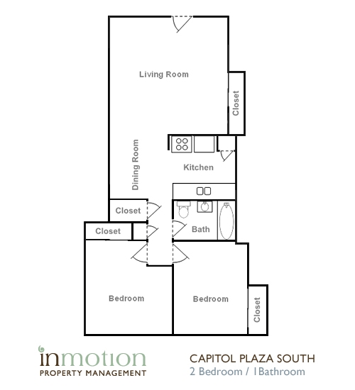 2BR/1BA - Capitol Plaza South
