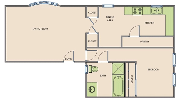 Floorplan - Baldwin Manor and Windsor Manor Apartments