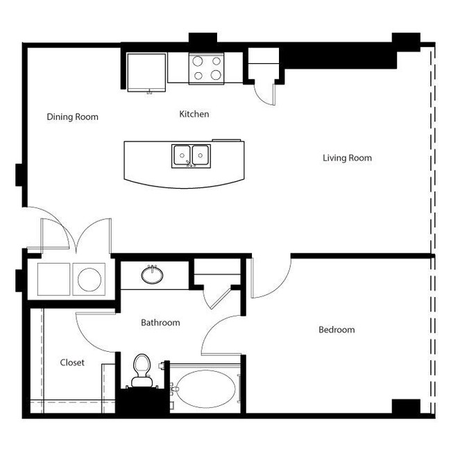 Gallery At Turtle Creek - A1O - 1 Beds - 1 Baths - 779 Sq. ft. - Gallery At Turtle Creek