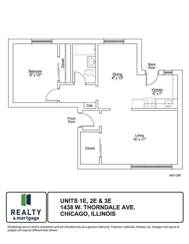 Floorplan - 1436-40 W. Thorndale