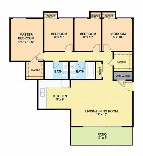 Floorplan - River Pointe Apartments