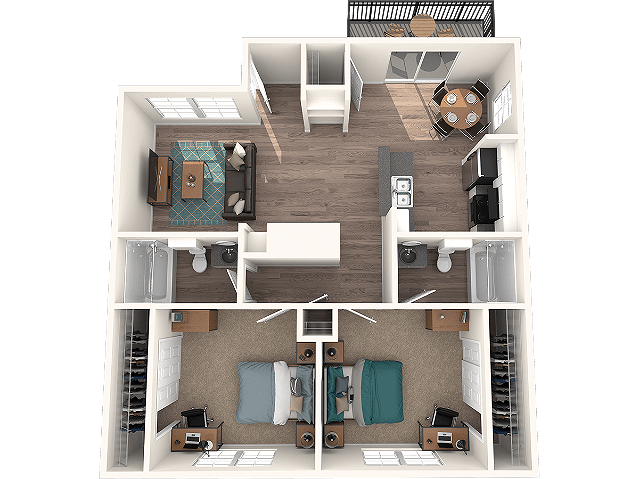 2 Bed 2 Bath Classic - The Timbers Apartments